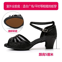 Черный 5 см каблука (наружное клей дно)