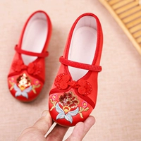Ханьфу, детская обувь, блестки для ногтей, ретро слипоны в стиле древности, китайский стиль