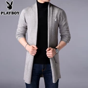 Playboy mùa thu đông mặc áo len nam áo len nam phiên bản Hàn Quốc của chiếc áo len tự trồng trong chiếc áo len dày phần dài