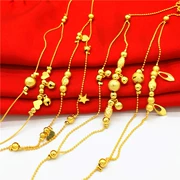 Đồng mạ vàng 24k Thời trang Hàn Quốc gợi cảm dài chuyển hạt cát vàng vòng chân nữ thời gian dài không phai màu trang sức Việt Nam - Vòng chân