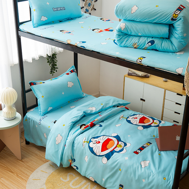 Greystudent dormitory Cartoon sheet Quilt cover Three piece set 1.2 Make the bed up and down staff dorm Single person Quilt cover 1.5 rice