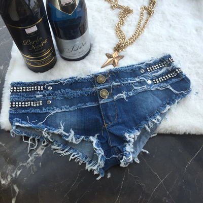 欧美风低腰毛边流苏性感露股沟三角牛仔短裤街拍辣妹热裤ds小短裤-淘宝网 欧美风低腰毛边流苏性感露股沟三角牛仔短裤街拍辣妹热裤ds小短裤-淘宝网
