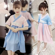 Mùa hè 2019 quần áo trẻ em gái mới Trung Quốc thêu váy Hanfu trong quần áo bé trai tay ngắn biểu diễn - Khác