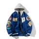 Đồng phục bóng chày đệm bông của NASA đồng thương hiệu nam và nữ áo khoác bomber rời mùa thu và mùa đông áo khoác độn bông