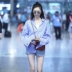 Áo sơ mi sọc dài tay màu xanh nữ 2018 xuân hè mới phiên bản Hàn Quốc của áo sơ mi nữ rộng nhỏ hoang dã. Áo sơ mi