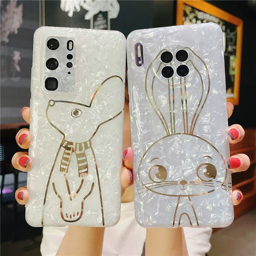 Huawei, шарф, совместимый кролик, чехол для телефона, 40, P40, женский стиль