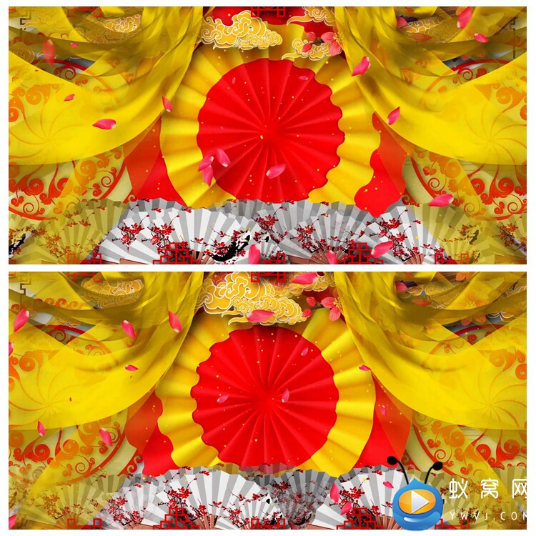 S1735 戏曲喜庆二人转小品说学逗唱 舞台动态LED背景视频素材