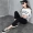 Hàn quốc phiên bản của cao eo jeans nữ chín quần mùa thu 2018 new đen lỏng chân mỏng củ cải quần mùa hè short jean nữ