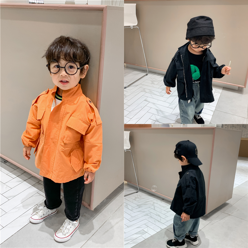 Áo gió cho bé trai mùa xuân 2020 quần áo trẻ em mới trong phần dài của áo khoác ngoài cho bé trai kiểu nước ngoài - Áo khoác