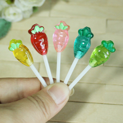 taobao agent Mini carrot lollipop 3 minutes 4 points BJD doll DD can use cute props candy simulation jelly color