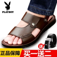 Playboy Sandals Nam Mùa Hè 2018 New Casual Nam Giày Bãi Biển Da đáy Mềm Mại Hàn Quốc Xu Hướng Dép dép xăng đan nam