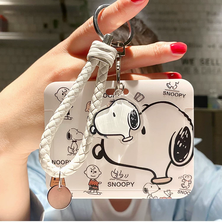 Card holder, set, strap, cartoon keychain, horizontal version