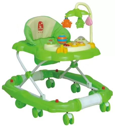 Standard Green + Foot Pad (Rocking Horse)2021 baby carriage Boys and girls Walkers newborn bb baby walk vehicle child With music Starting car