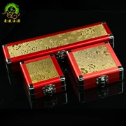 Trung Quốc retro vàng in hộp trang sức cao cấp Trang sức ngọc bích hộp quà tặng mặt dây chuyền vòng cổ hộp - Vòng đeo tay Cuff
