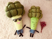 Bông cải xanh bông cải xanh biểu hiện gối một cặp búp bê sáng tạo vui nhộn dễ thương đồ chơi búp bê cô gái - Đồ chơi mềm
