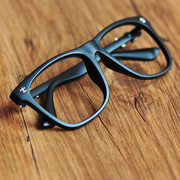 Mới của Hàn Quốc phiên bản của kính khung không có ống kính thủy triều nam giới và phụ nữ retro kính khung mắt gương phẳng kính khung màu đen