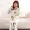 Mùa xuân và mùa thu Bộ đồ ngủ cotton của phụ nữ Hàn Quốc Quần dài tay thiết lập ngọt ngào Phim hoạt hình dễ thương Cotton Kích thước lớn đồ ngủ hình thú