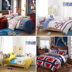 Tinh khiết bông bốn mảnh phong cách Châu Âu và Mỹ Người Anh phong cách Địa Trung Hải trẻ em của bộ đồ giường phòng quilt cover sheet bìa Bộ đồ giường bốn mảnh