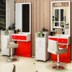 Nội thất salon tóc gương với hộp văn phòng đơn giản gương tường salon tóc gương bàn có ngăn kéo kiểu Trung Quốc tiện lợi - Hair Salon / Nội thất làm đẹp Hair Salon / Nội thất làm đẹp