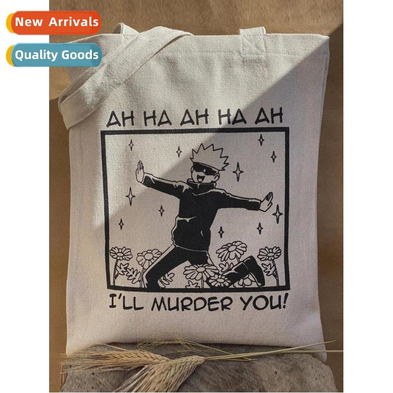 [Harajuku Y2k anime Jujutsu Kaisen Women Bags Shopping Bag S]
