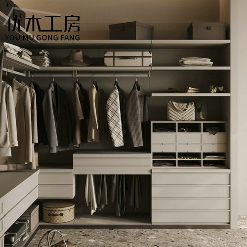 优木工房 Hangzhou Toeic индивидуальная AIG AIG Общий гардероб на заказ спальни Light Luxury Open Cloakroom Настройка