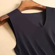 Băng lụa liền mạch vest nam modal nam cộng với phân bón XL không tay Slim áo sơ mi chạm đáy mùa hè - Áo vest