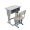 Bàn nâng một người và ghế sửa chữa lớp đào tạo lớp học trường tiểu học và trung học - Phòng trẻ em / Bàn ghế bàn mầm non chân gấp