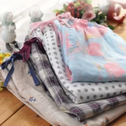 Mùa xuân và mùa hè cotton siêu mỏng cotton hai lớp sợi cotton nữ nhà dài ngủ quần điều hòa không khí mềm mại sản phẩm mới - Quần tây