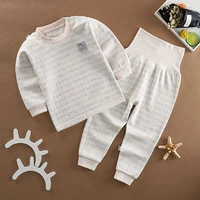 . Baby Qiuyi Qiuku Set Cotton cardigan Trẻ em Đồ lót Tắt máy Cotton 0-1-3 Tuổi Bé Nam - Quần áo lót quần lót bé trai