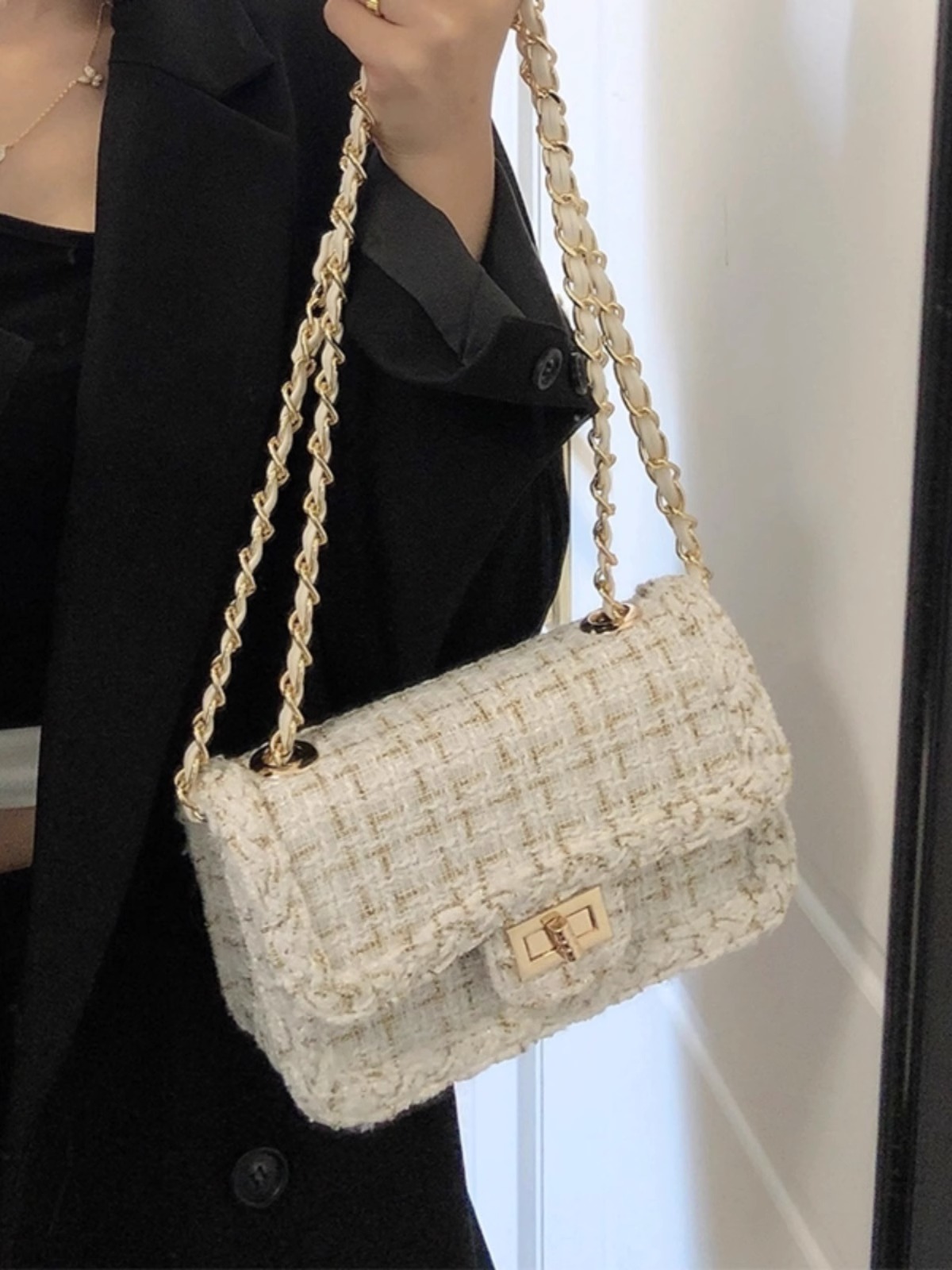 Herbst/Winter Neue frauen Unterarm Kleine Duftenden Wind Stoff Hohe Qualität Einzelnen Schulter Umhängetasche Kette_voghion.com