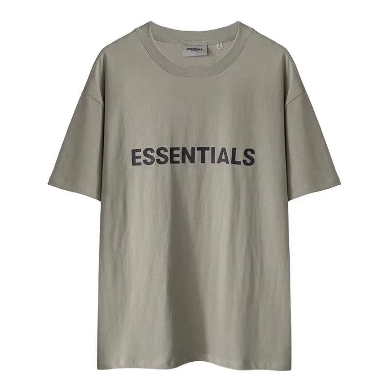 Earth AshFOG21SS new Double line Wealth Short sleeve High street trend Versatile T-shirt ins tide Fear of GOD