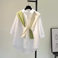 Защитная юбка, комплект, рубашка, летний топ, кукла, из хлопка и льна, сезон 2021, в корейском стиле