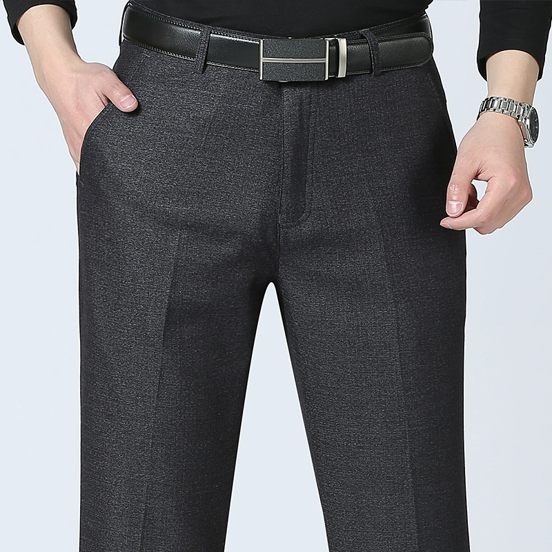 2020 xuân mới quần nam bình thường quần trung niên nam lỏng quần dài thẳng quần nam cao eo cha - 3/4 Jeans