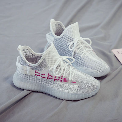 椰子鞋女夏季2021新款网面透气飞织运动鞋女学生韩版百搭休闲白鞋