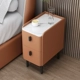 Bàn đầu giường thông minh nhỏ siêu hẹp tối giản hiện đại ánh sáng sang trọng bằng gỗ nguyên khối sạc không dây tủ đầu giường phòng ngủ