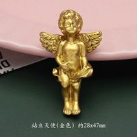 Темно-фиолетовый стоящий ангел-золотой 1