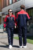 Красное плечо -прижигающее синий костюм (полиэфирный хлопок)