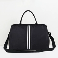 Черная нижняя двойная белая полоса+плечевой ремень