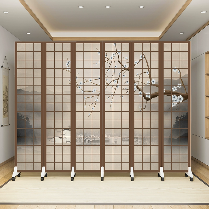 Màn hình gấp theo phong cách Nhật Bản tùy 
            chỉnh di động chặn vách ngăn văn phòng rèm phòng khách nhà vách ngăn đơn giản trang trí phòng ngủ kính chắn gió vách phòng thờ đẹp 