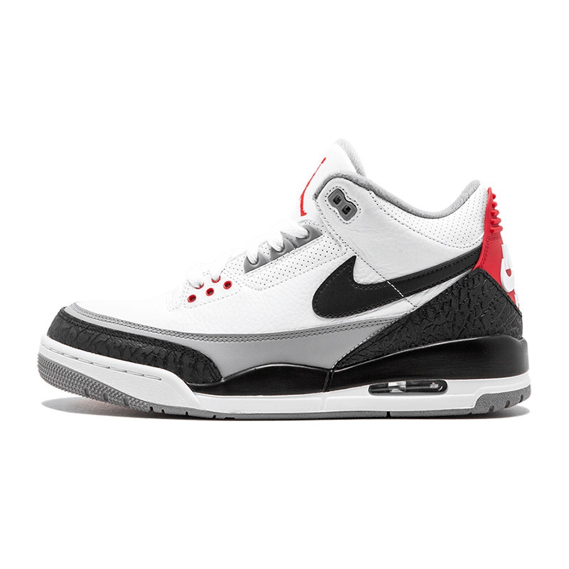 Aj3 ManuscriptRetrojordanik Basketball shoes AJ3 Hiroshi Fujiwara black and white cement North Carolina blue Flaming red chlorophyll Men's and women's shoes