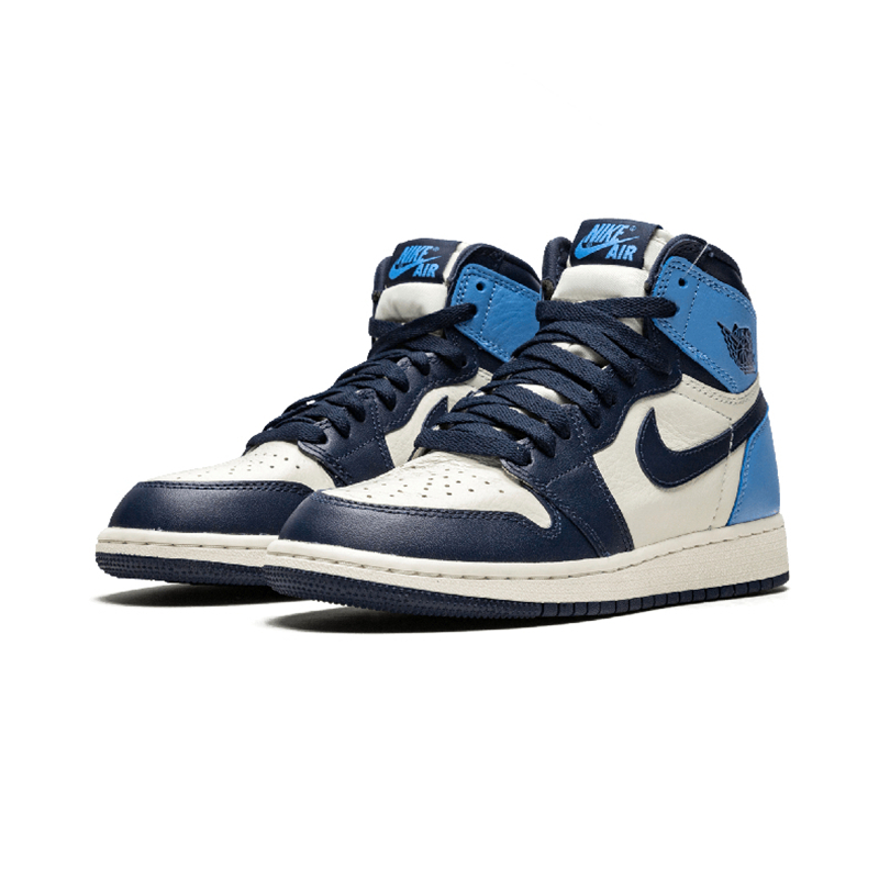 Obsidianquality goods Nike AJ1 Obsidian university blue Men's Shoes Black Silver Barb Biology hacker Shadow grey Gao Bang Women's Shoes