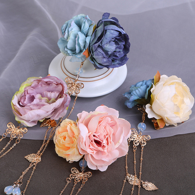 taobao agent Accessory with tassels, Hanfu, children's Chinese hairpin, flowered