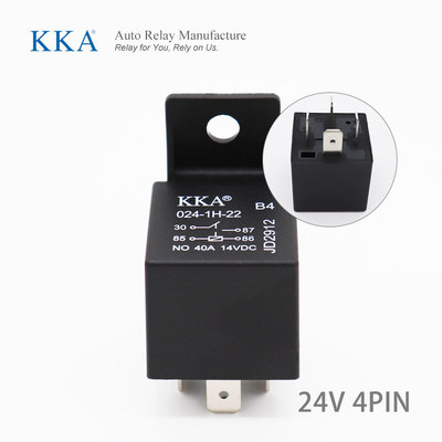 디바이스마트,EV 전기차/캠핑카/그린에너지 > 스위치/커넥터/릴레이 > 릴레이,SMG,KKA-B4 릴레이 24V 40A 4핀 플라스틱판 [TYE-RL016],차량용 릴레이 24V 40A 4핀 / NO : 40A 14V / NC : 30A 14V / 1a1b1c / 브라켓(플라스틱)