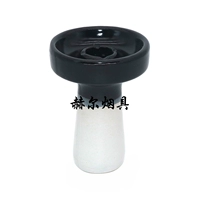 Белый черно -белый керамика и глазированный табачный горшок