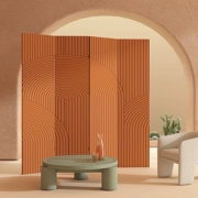 Vách ngăn phòng khách gấp di động tối giản hiện đại bức bình phong gỗ thông chống mối mọt