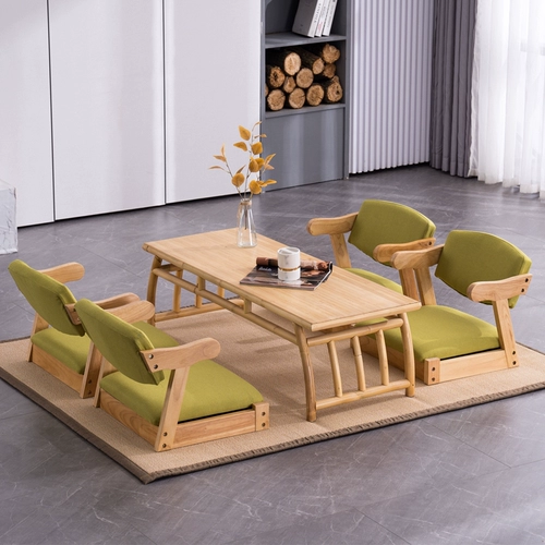 Японский стиль чайного стола и стул Комбинированные простота балконные эрк -окна и короткая чайная чай