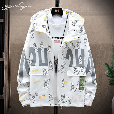 夏季外套男学生潮流2021新韩版帅气薄款青少年中学生男生夹克潮牌