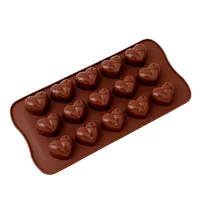 .D Heart Shaped Cake Mold Non Stick Silicone Chocolate
