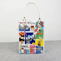 [Прозрачная сумка] Белая ручка+белая цепь