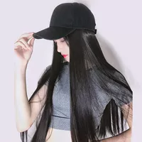 Модный парик-шапка, реалистичная сетка для волос, бейсболка, шапка, прямые волосы, популярно в интернете